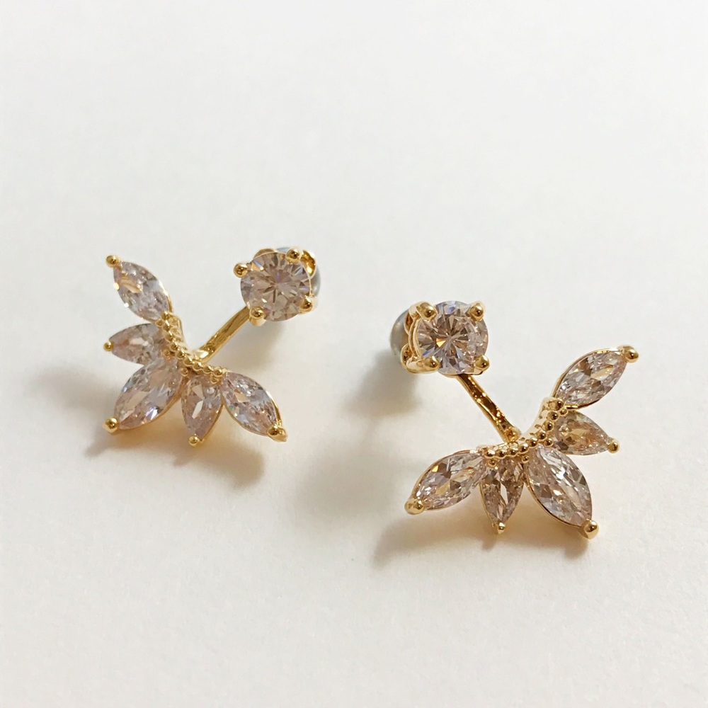 18k Yellow Gold Ear Jackets